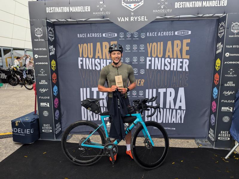 Finisher de la Race Across France 2500 à Mandelieu
