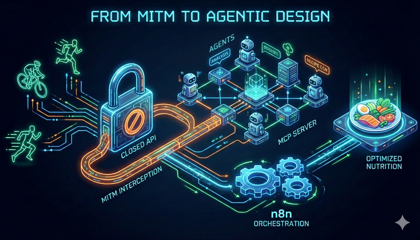 From MITM to Agentic Design: Automating Sports Nutrition with Claude, n8n, and Hexis